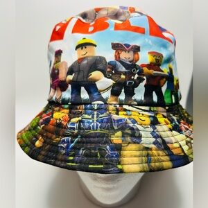 Roblox gaming theme bucket hat w/sun protector